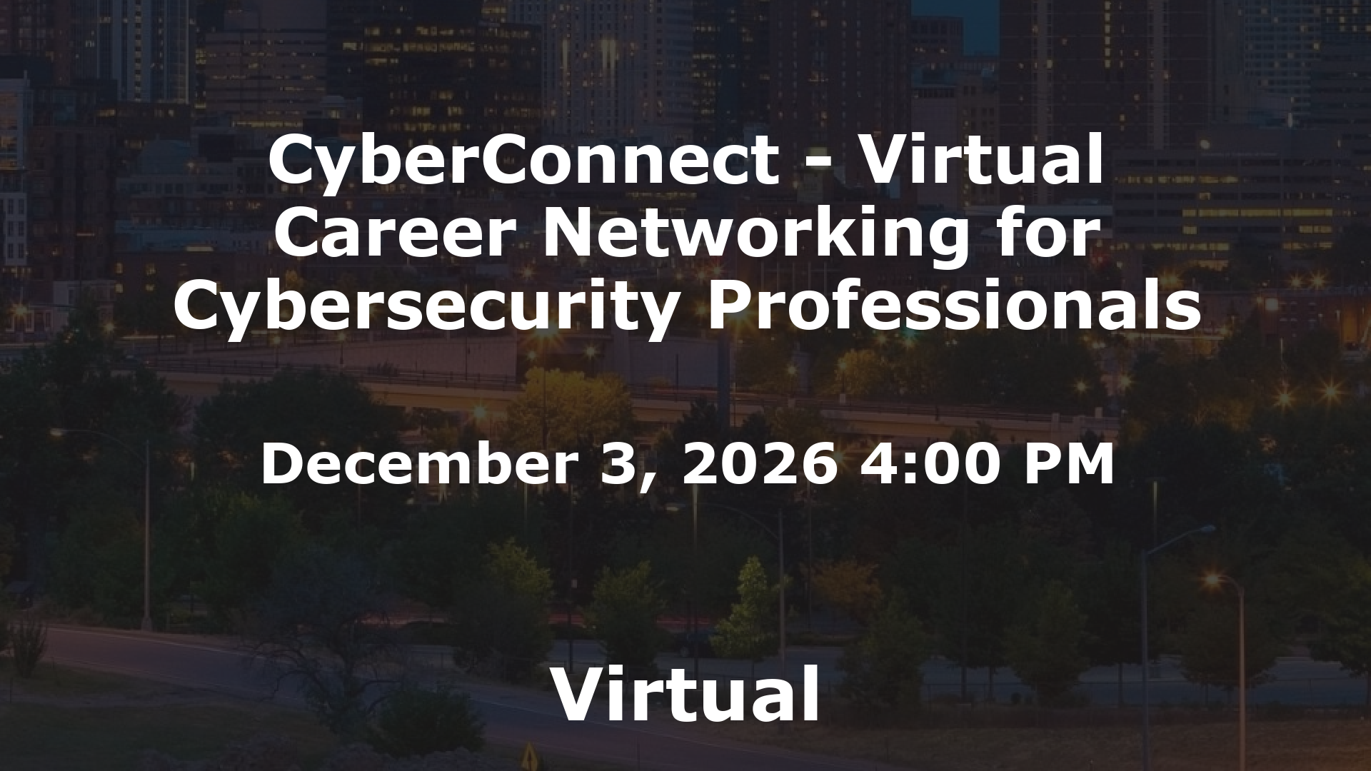 CyberConnect - Virtual Career Networking for Cybersecurity Professionals event image